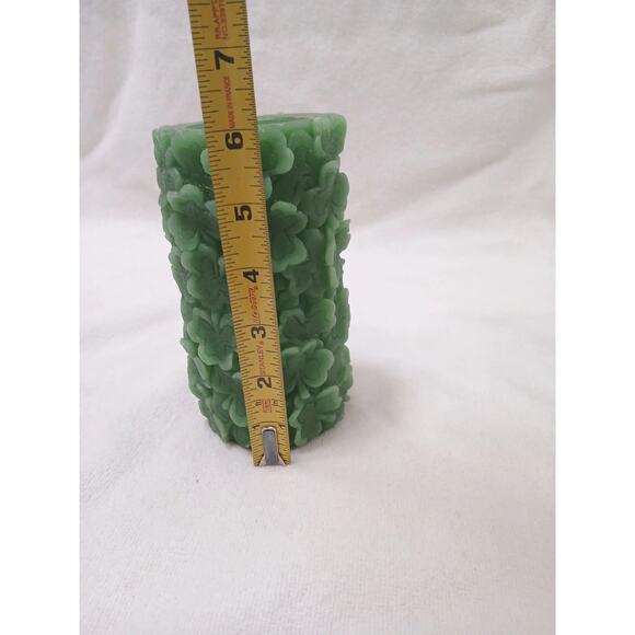 1970 Clover Candle Irish Mid Century Green Carved St. Patrick 6" Tall Chunky VNT - Picture 6 of 10